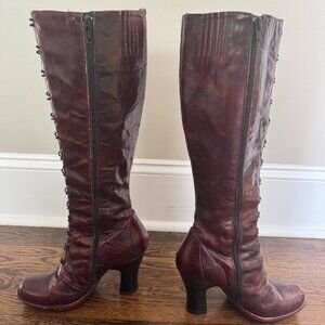 👢Born Crown Leather Lace Up Boots with Zippers in VGUC 💃